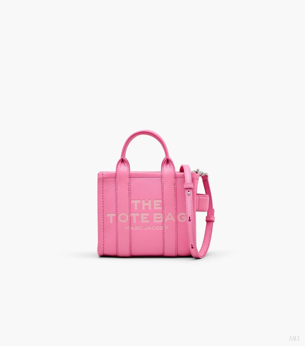 The Leather Mini Tote Bag - Petal Pink