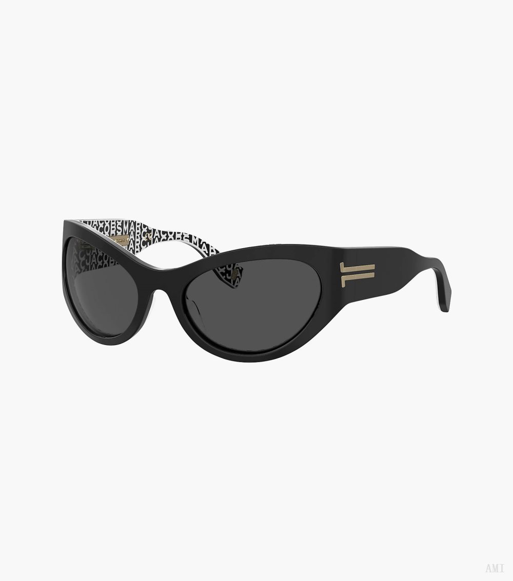 The Icon Wrapped Sunglasses - Black