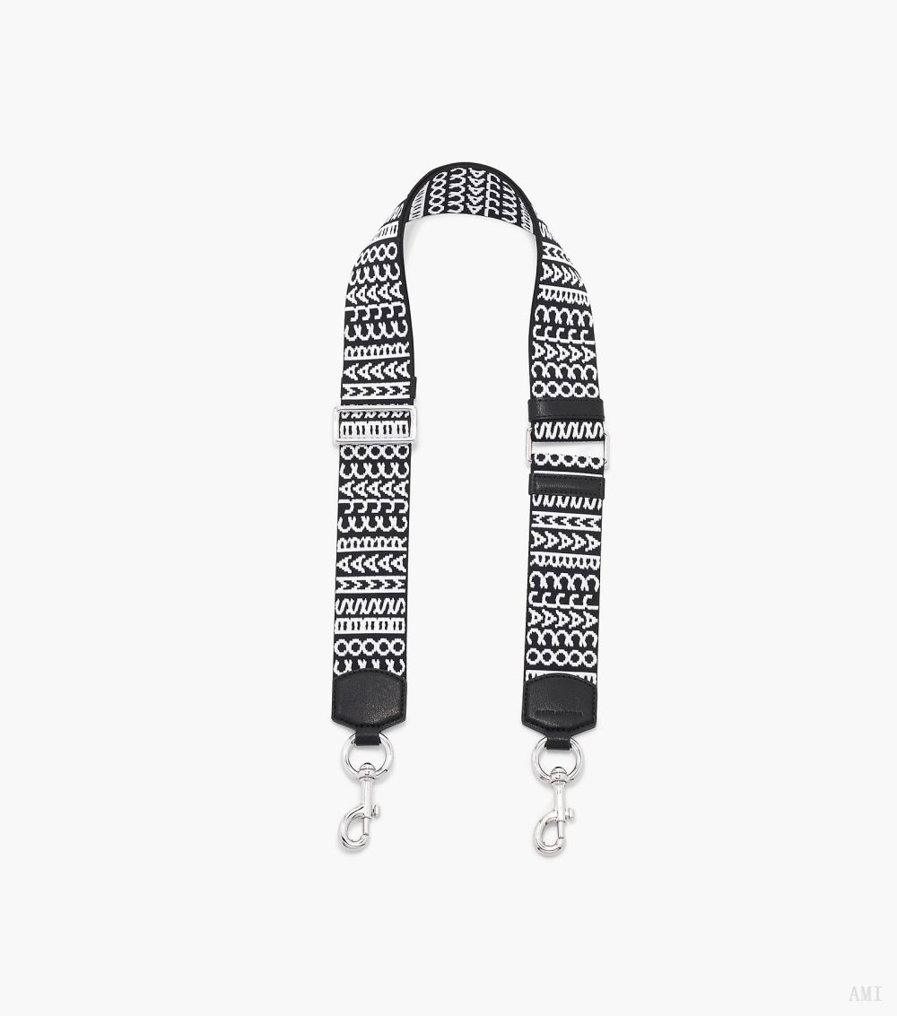 The Monogram Strap - Black/White