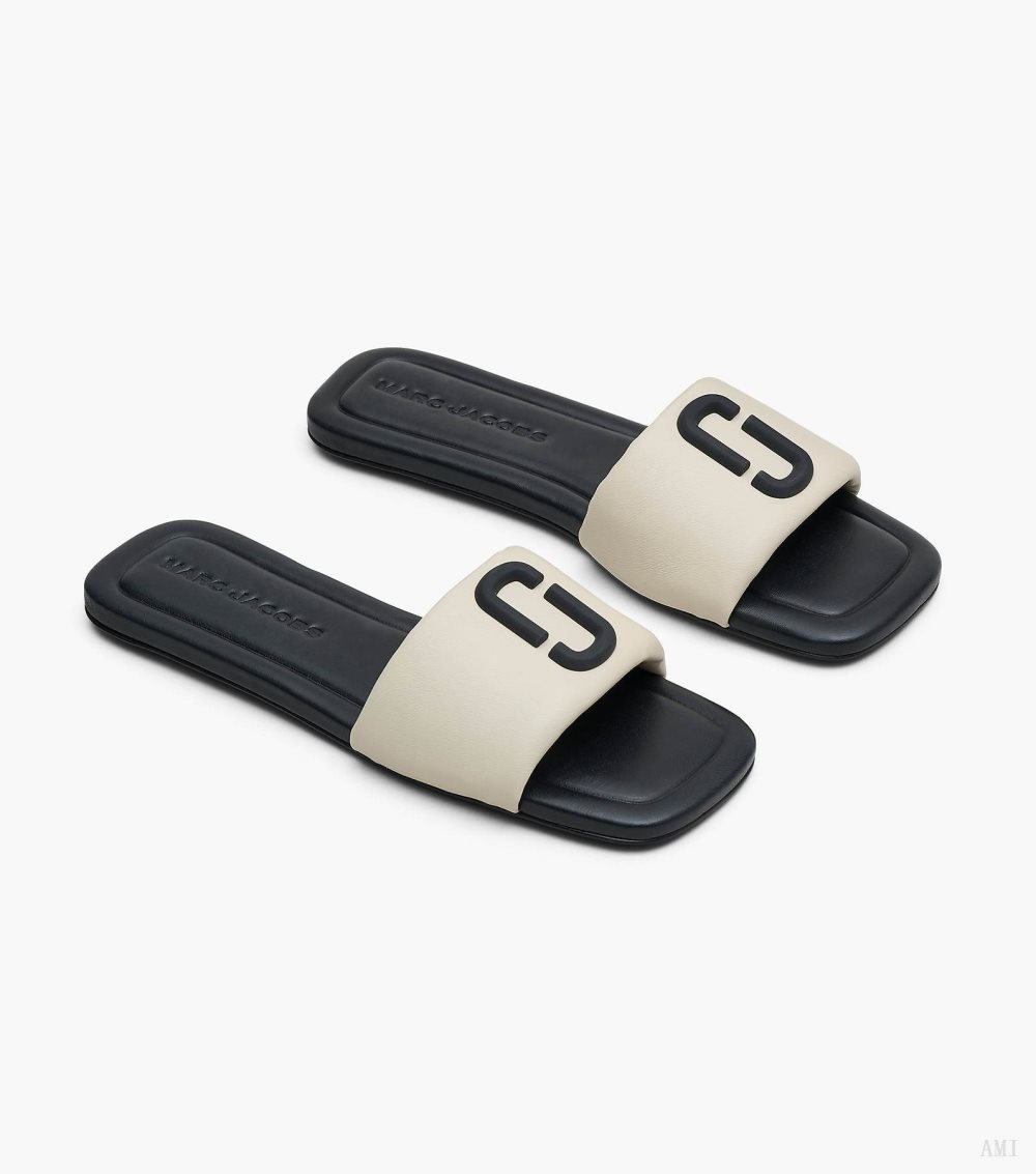 The J Marc Colorblock Sandal - Black/White