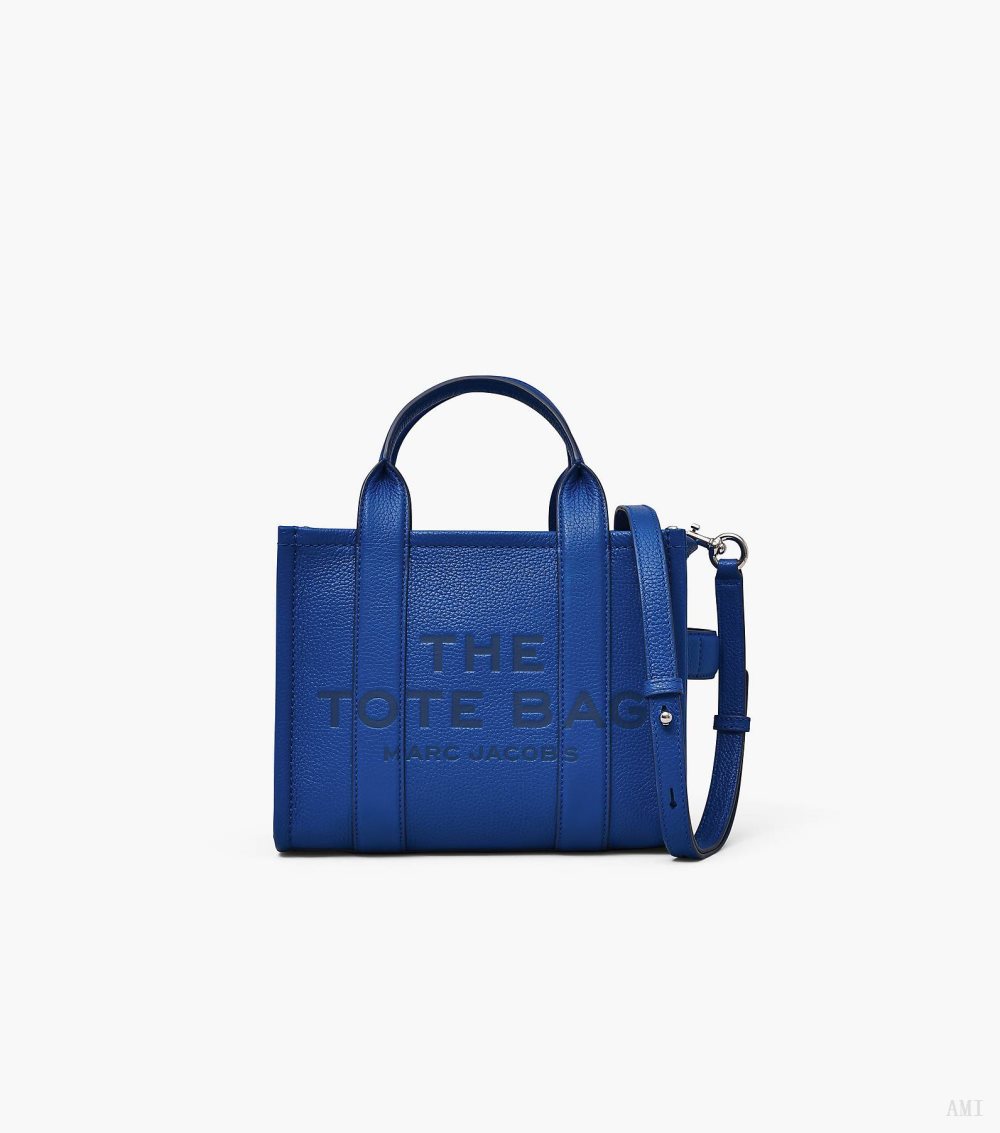 The Leather Small Tote Bag - Cobalt