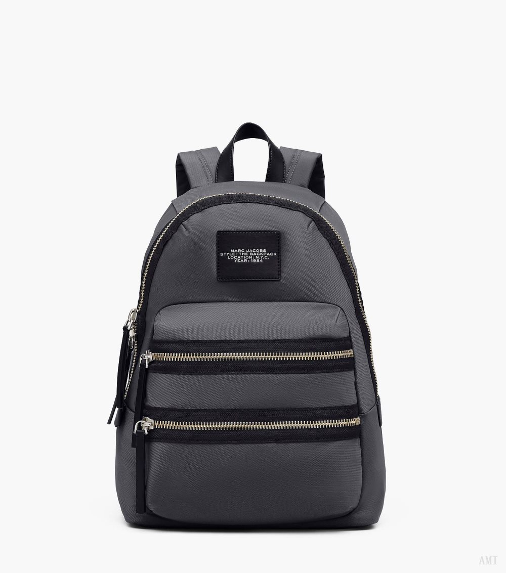 The Biker Nylon Large Backpack - Dark Shadow