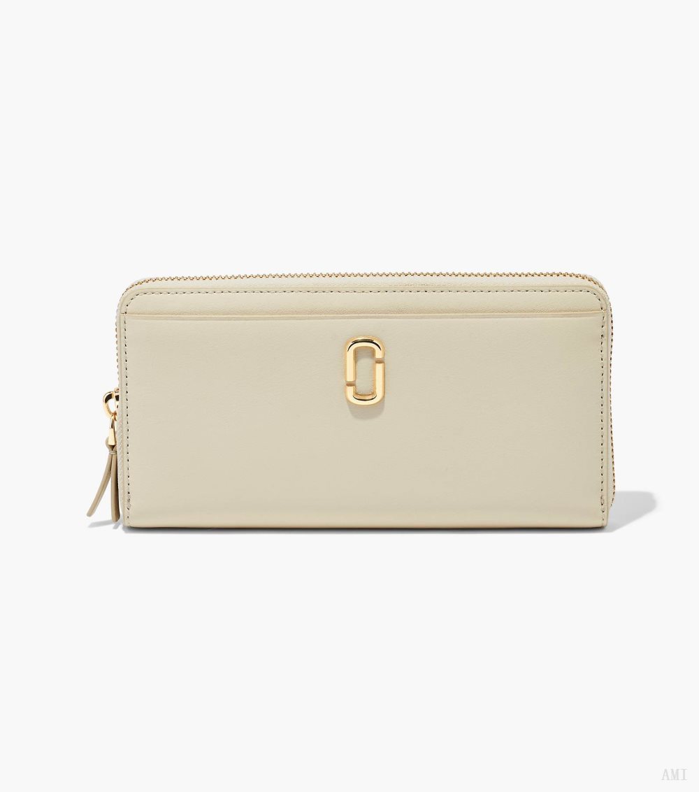The J Marc Continental Wallet - Cloud White