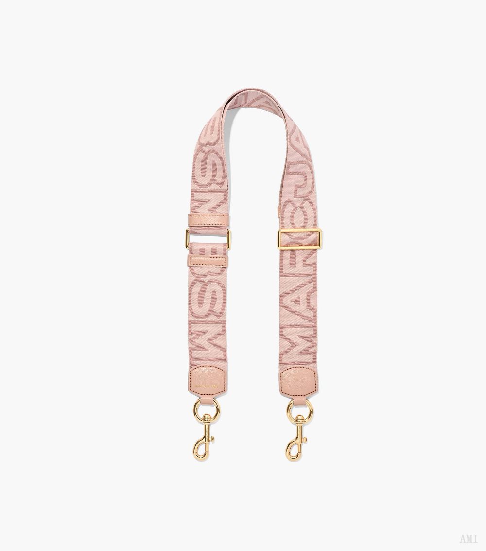 The Outline Logo Webbing Strap - Rose Multi