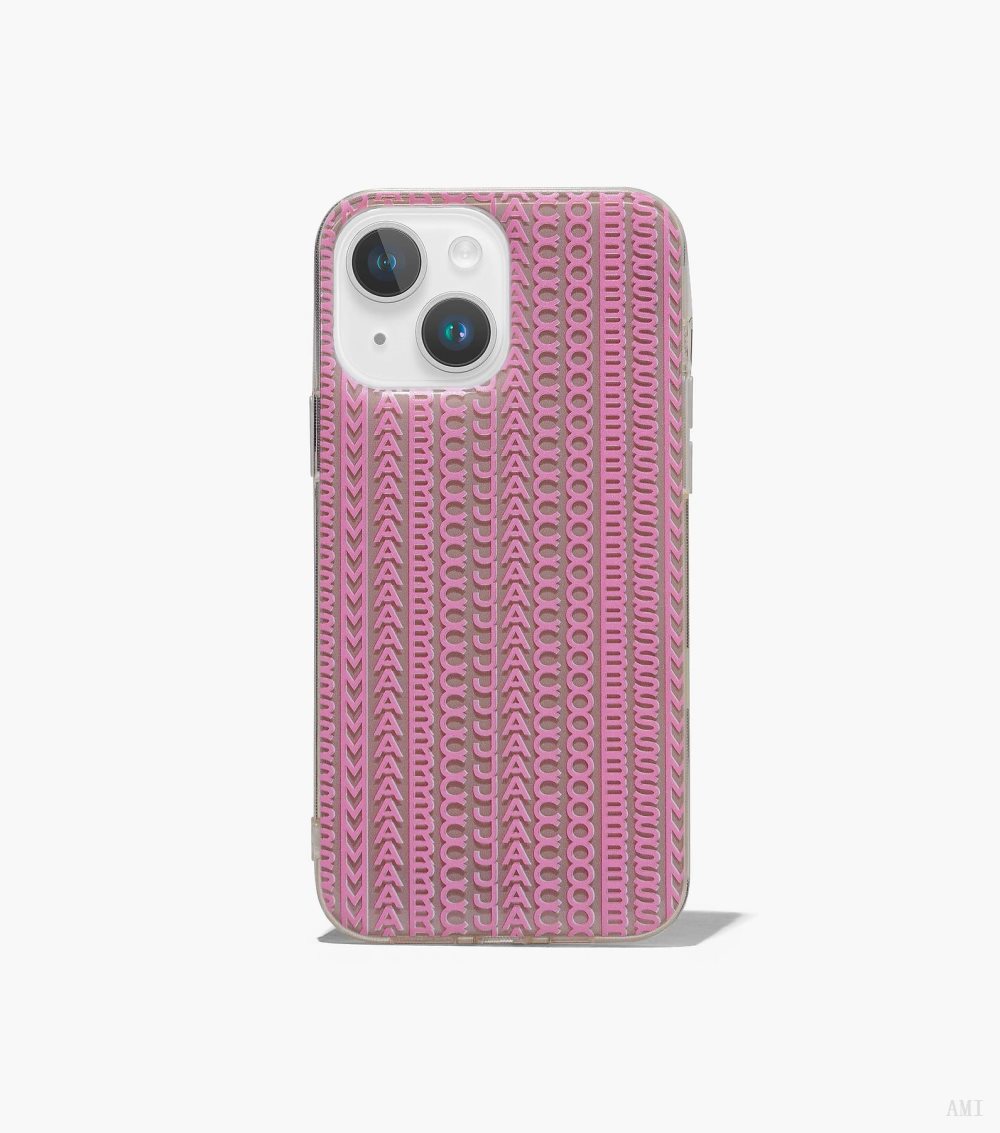 The Monogram Iphone Case 14 - Taupe/Pink