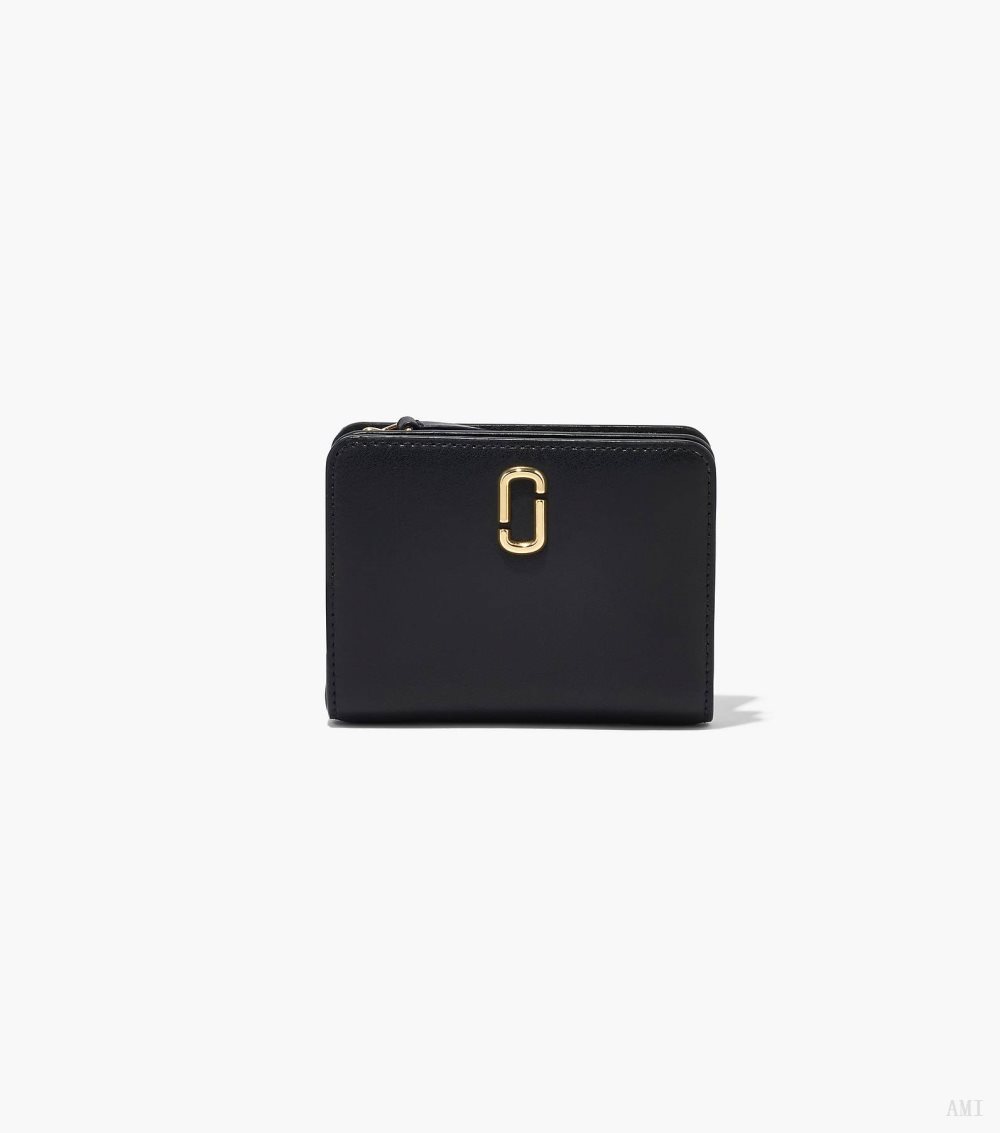 The J Marc Mini Compact Wallet - Black