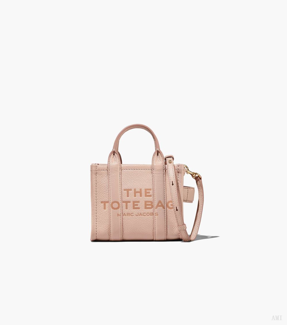 The Leather Mini Tote Bag - Rose