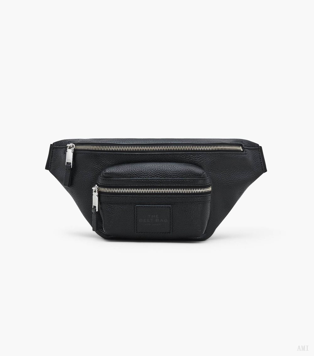 The Leather Belt Bag - Black