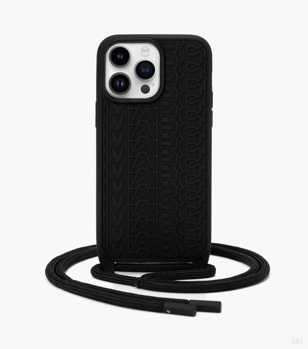 The Monogram Iphone 14 Pro Max Crossbody Casee - Black