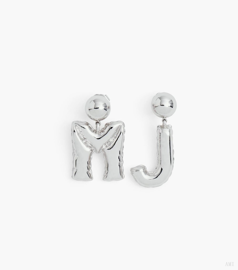 The Mj Balloon Earrings - Silver