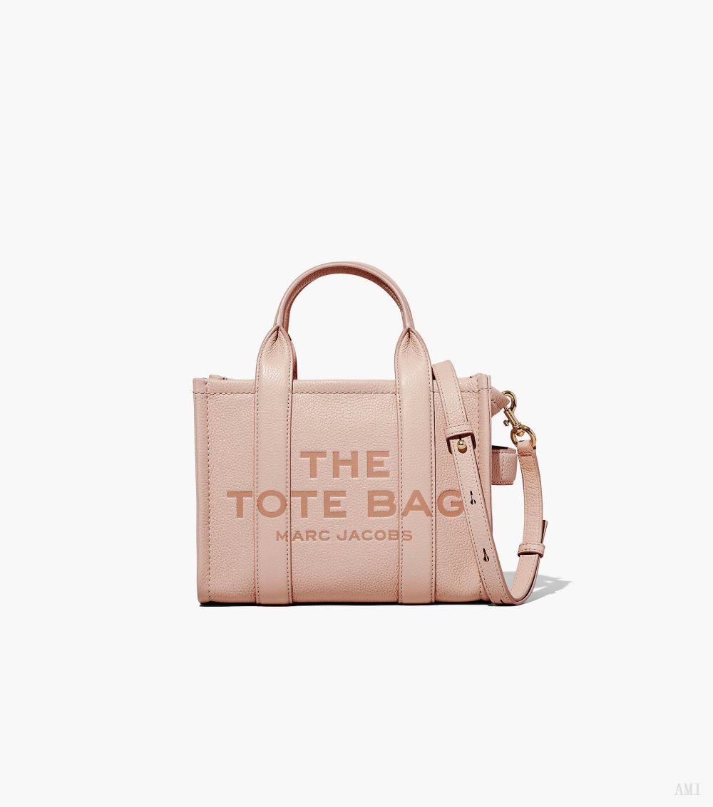 The Leather Small Tote Bag - Rose