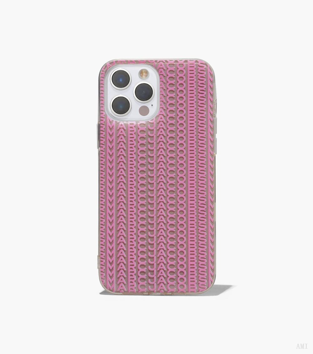 The Monogram Iphone Case 14 Pro - Taupe/Pink