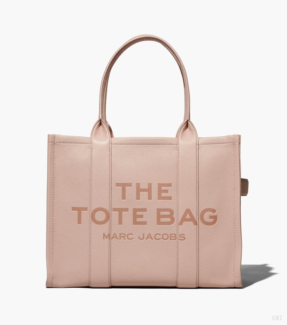 The Leather Large Tote Bag - Rose