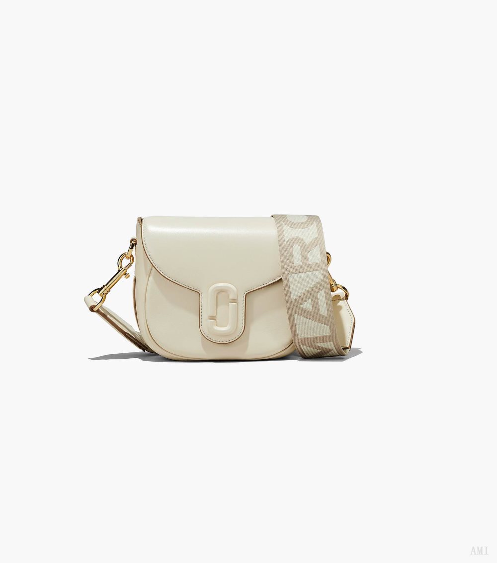 The J Marc Small Saddle Bag - Cloud White