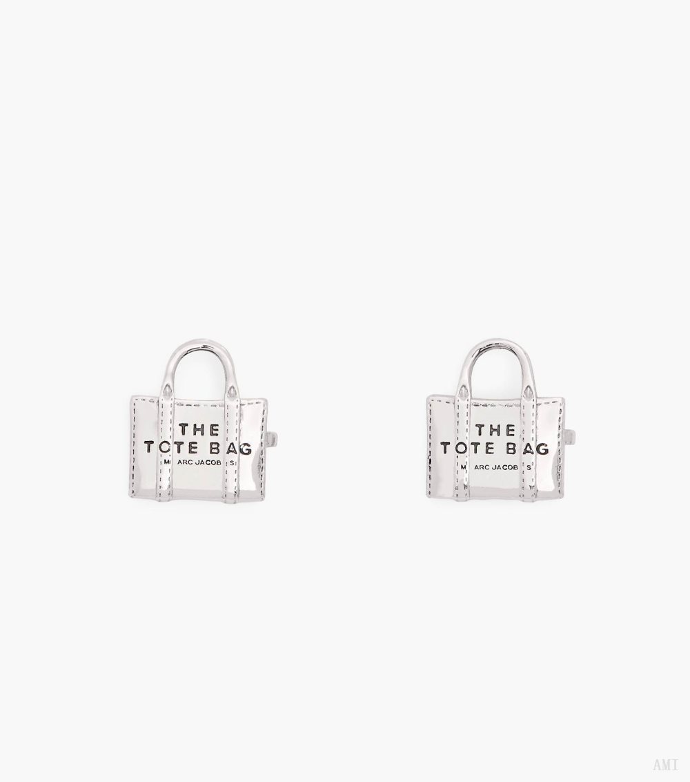 The Tote Bag Studs - Light Antique Silver