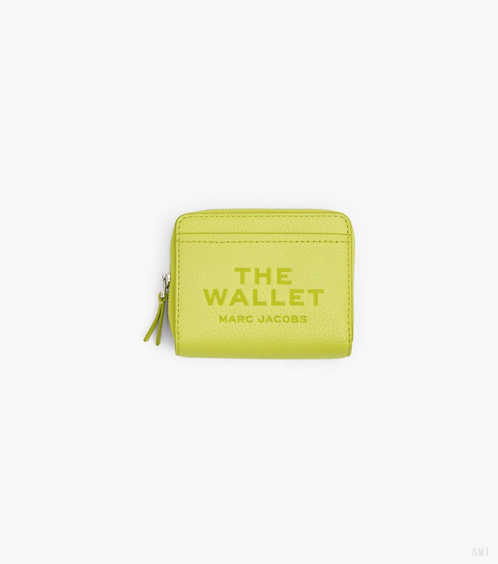 The Leather Mini Compact Wallet - Limoncello
