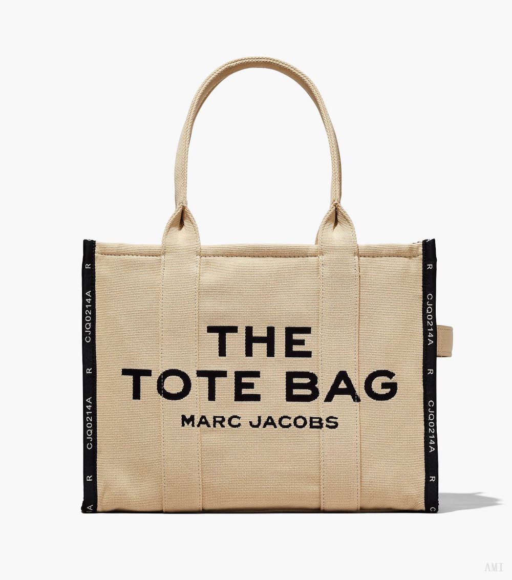 The Jacquard Large Tote Bag - Warm Sand