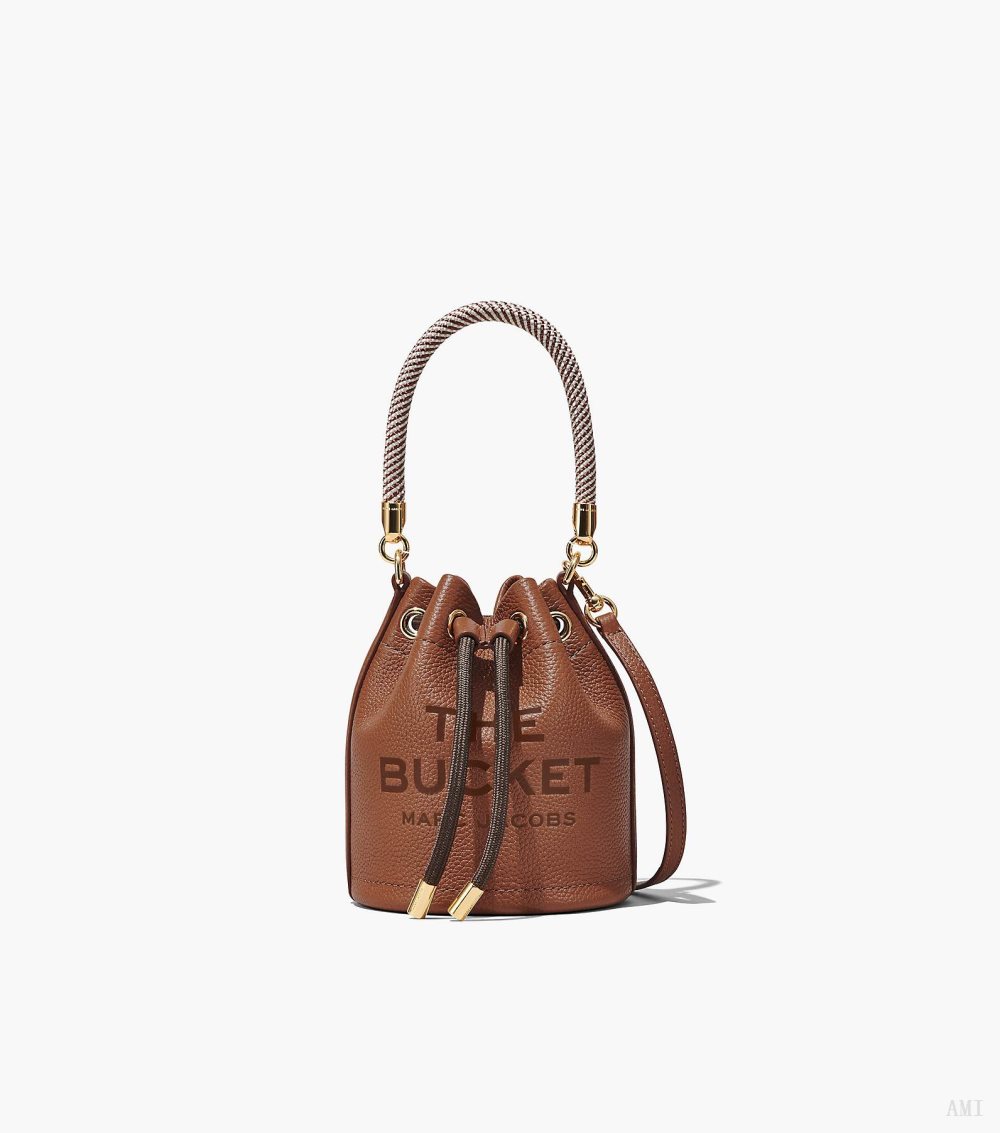 The Leather Mini Bucket Bag - Argan Oil