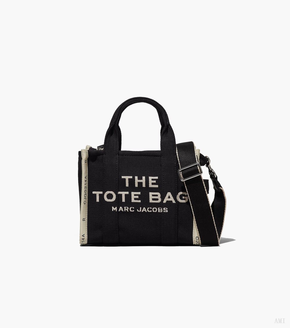 The Jacquard Small Tote Bag - Black
