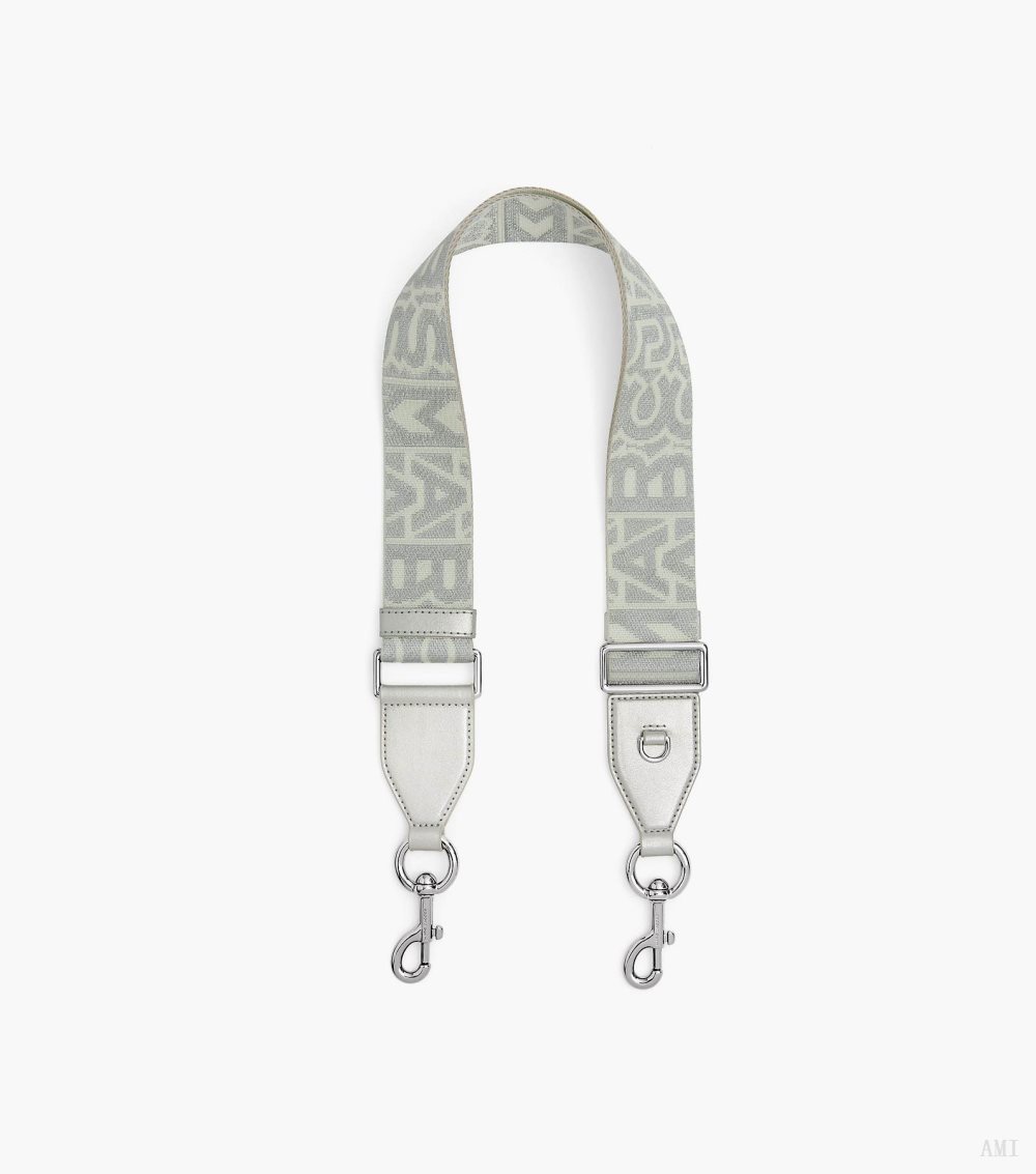 The Monogram Utility Webbing Strap - White/Silver