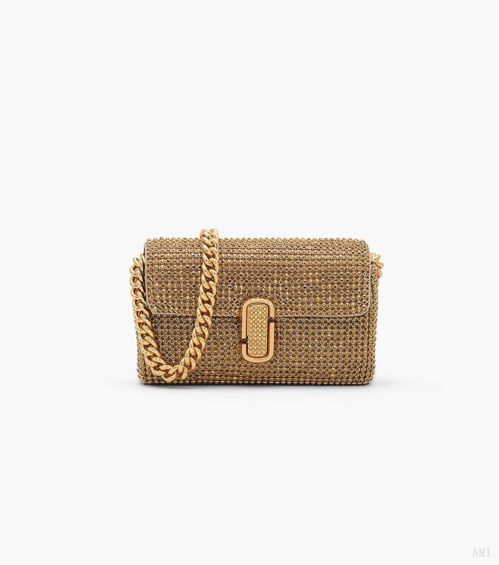 The Rhinestone J Marc Mini Shoulder Bag - Gold