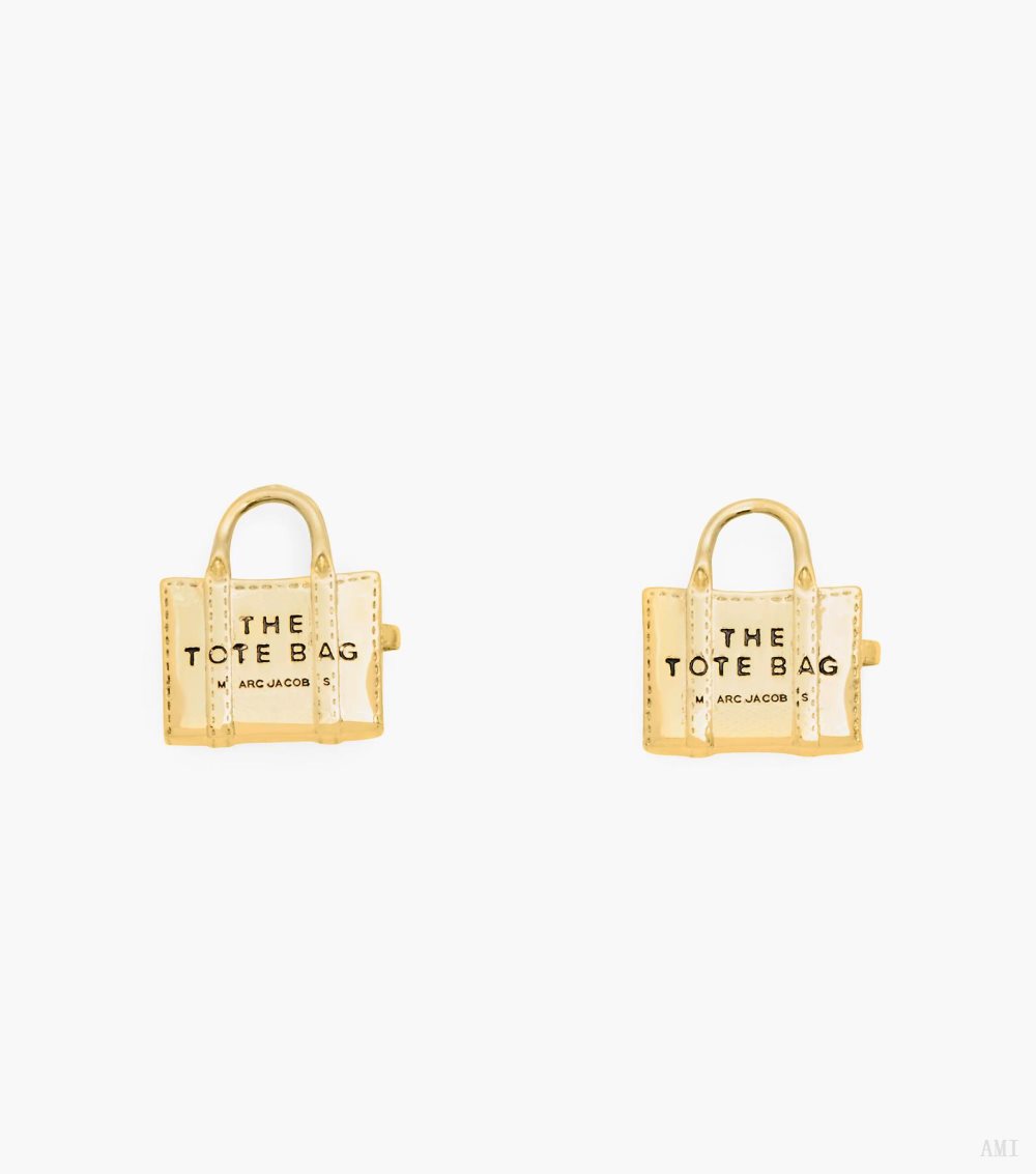 The Tote Bag Studs - Light Antique Gold