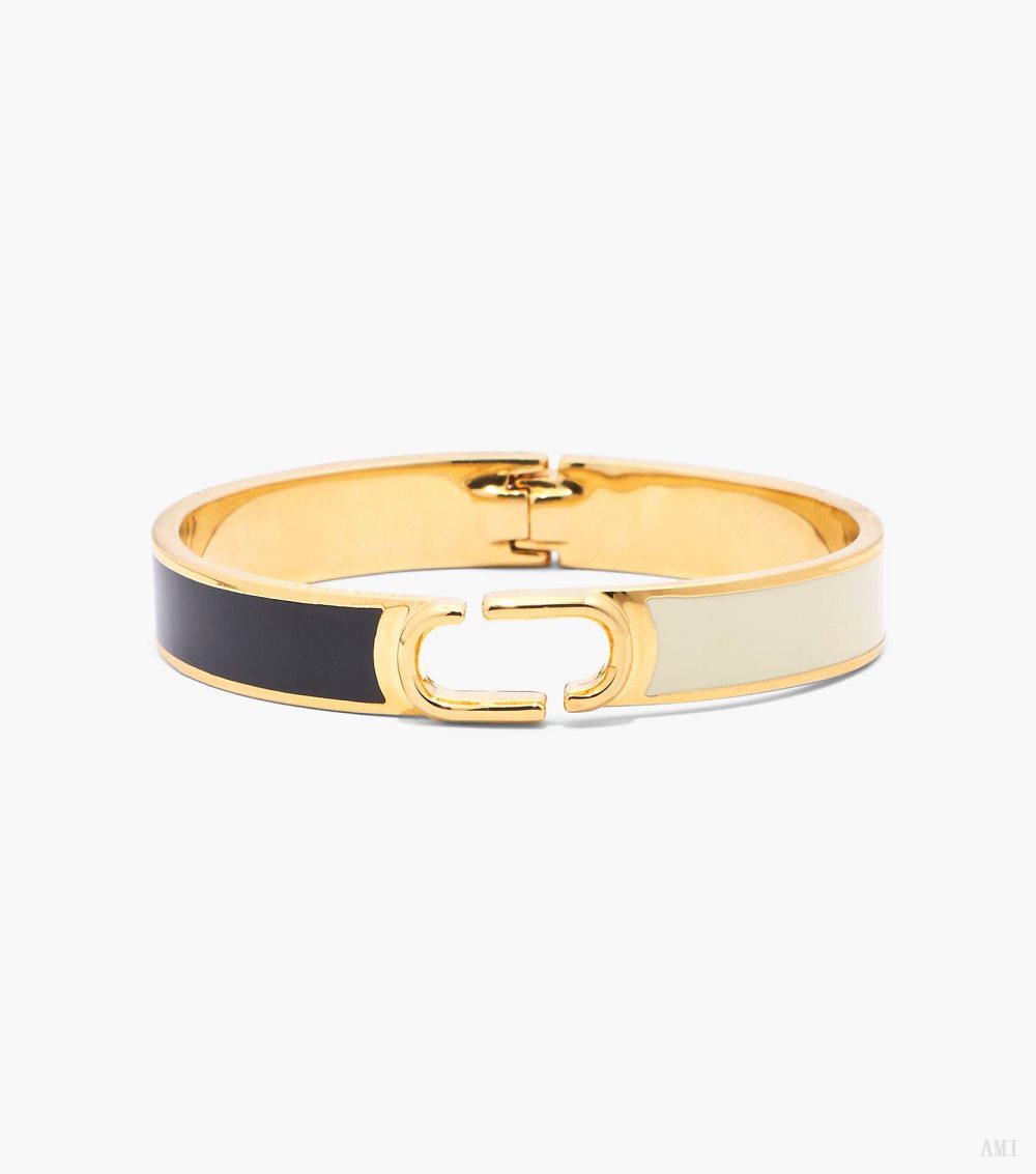 Hinge Bangle - Black/Gold