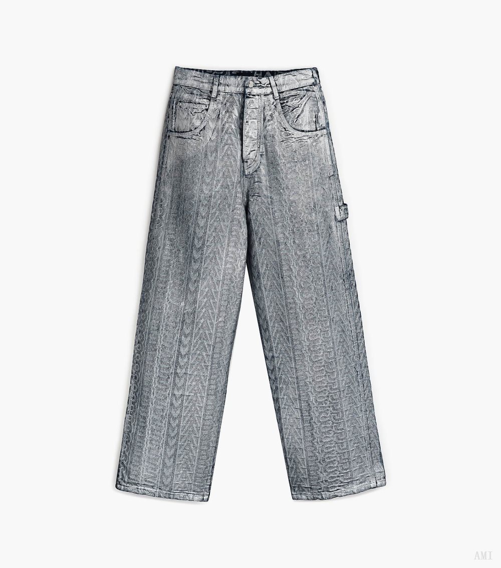 The Monogram Oversized Jean - Matte Silver