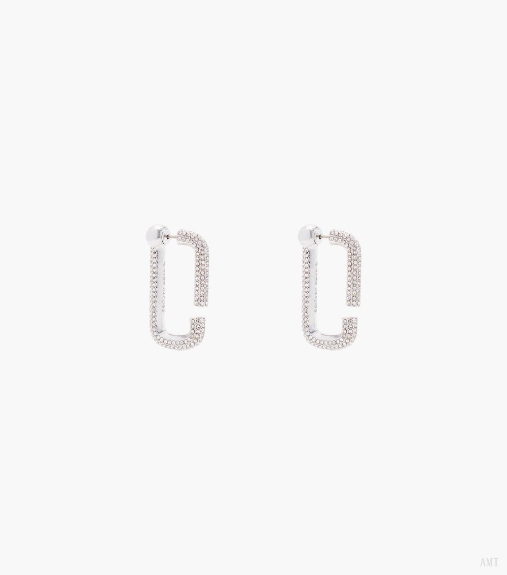 The J Marc Crystal Hoops - Crystal/Silver