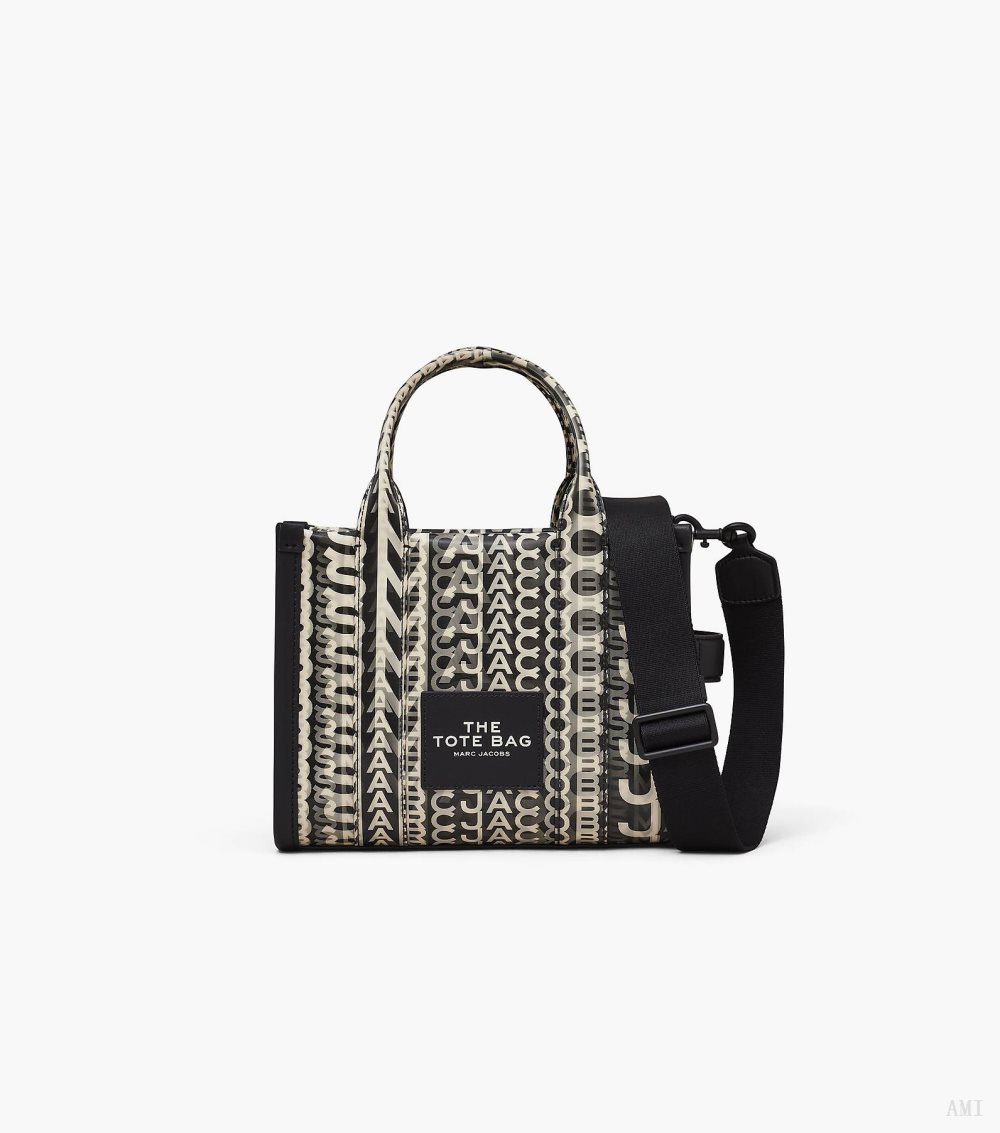 The Monogram Lenticular Small Tote Bag - Black/White