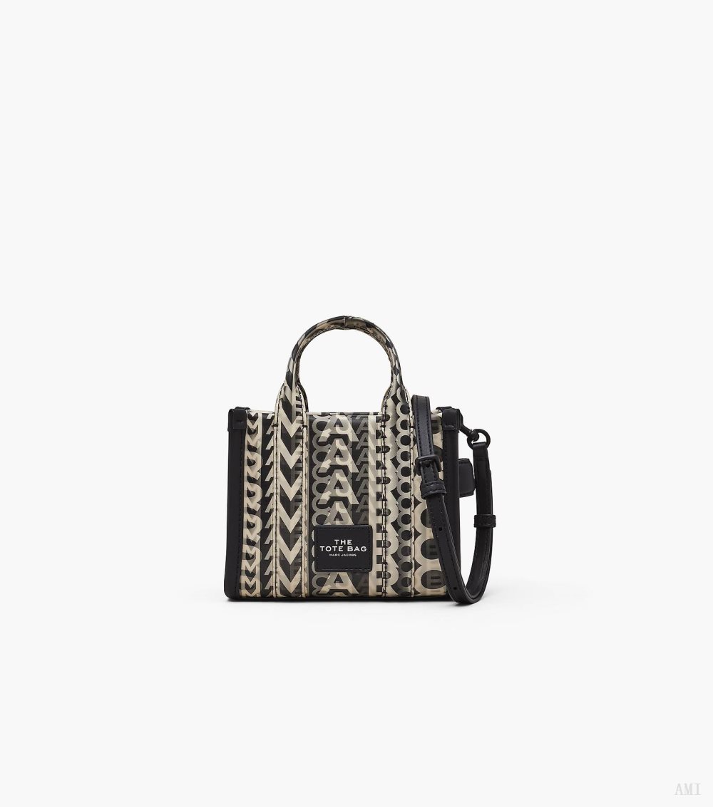 The Monogram Lenticular Mini Tote Bag - Black/White