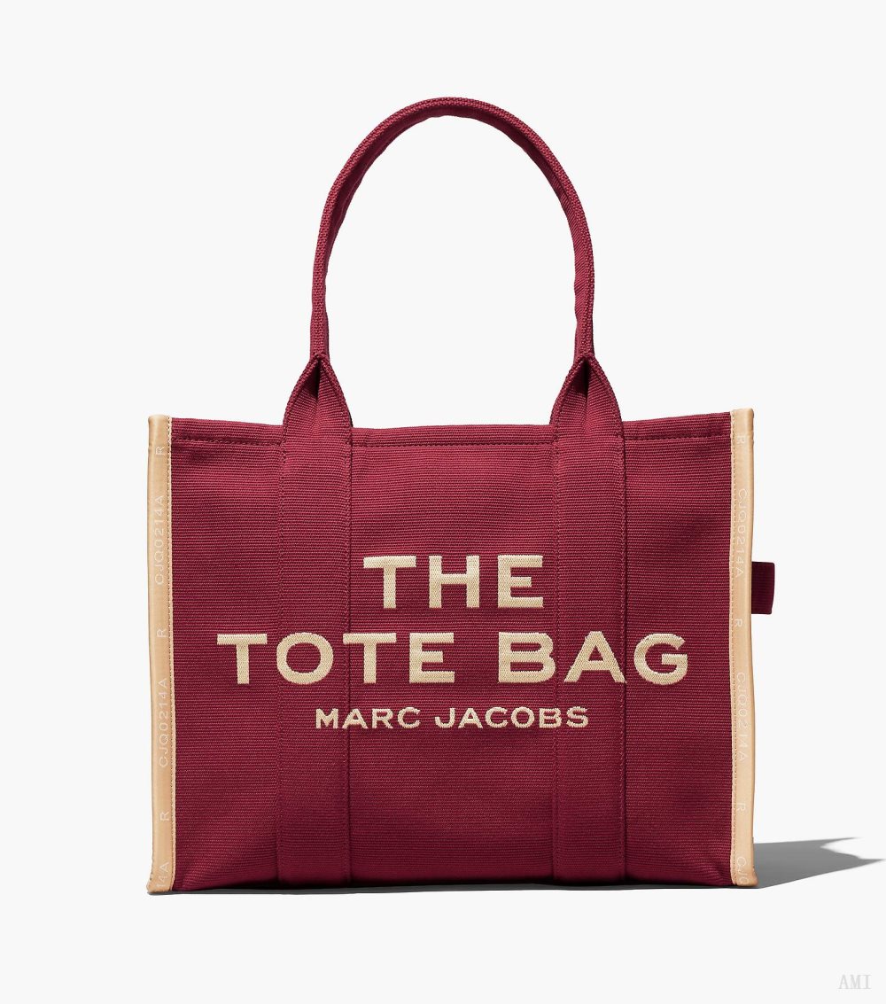The Jacquard Large Tote Bag - Merlot