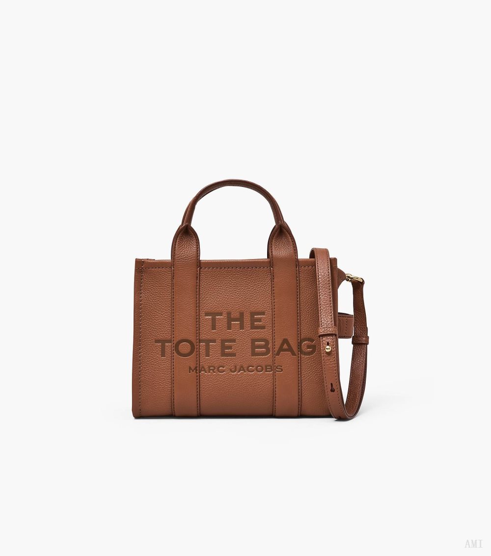 The Leather Small Tote Bag - Argan Oil