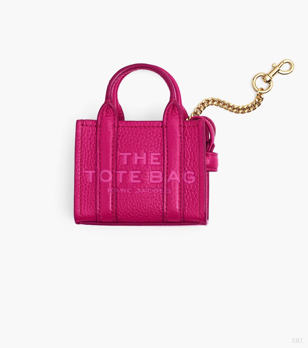 The Nano Tote Bag Charm - Lipstick Pink