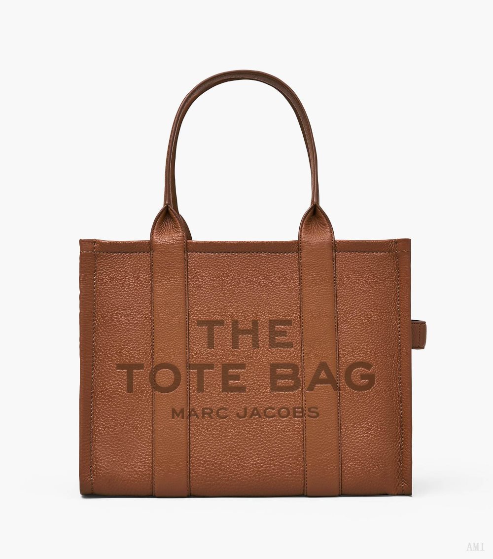 The Leather Large Tote Bag - Argan Oil