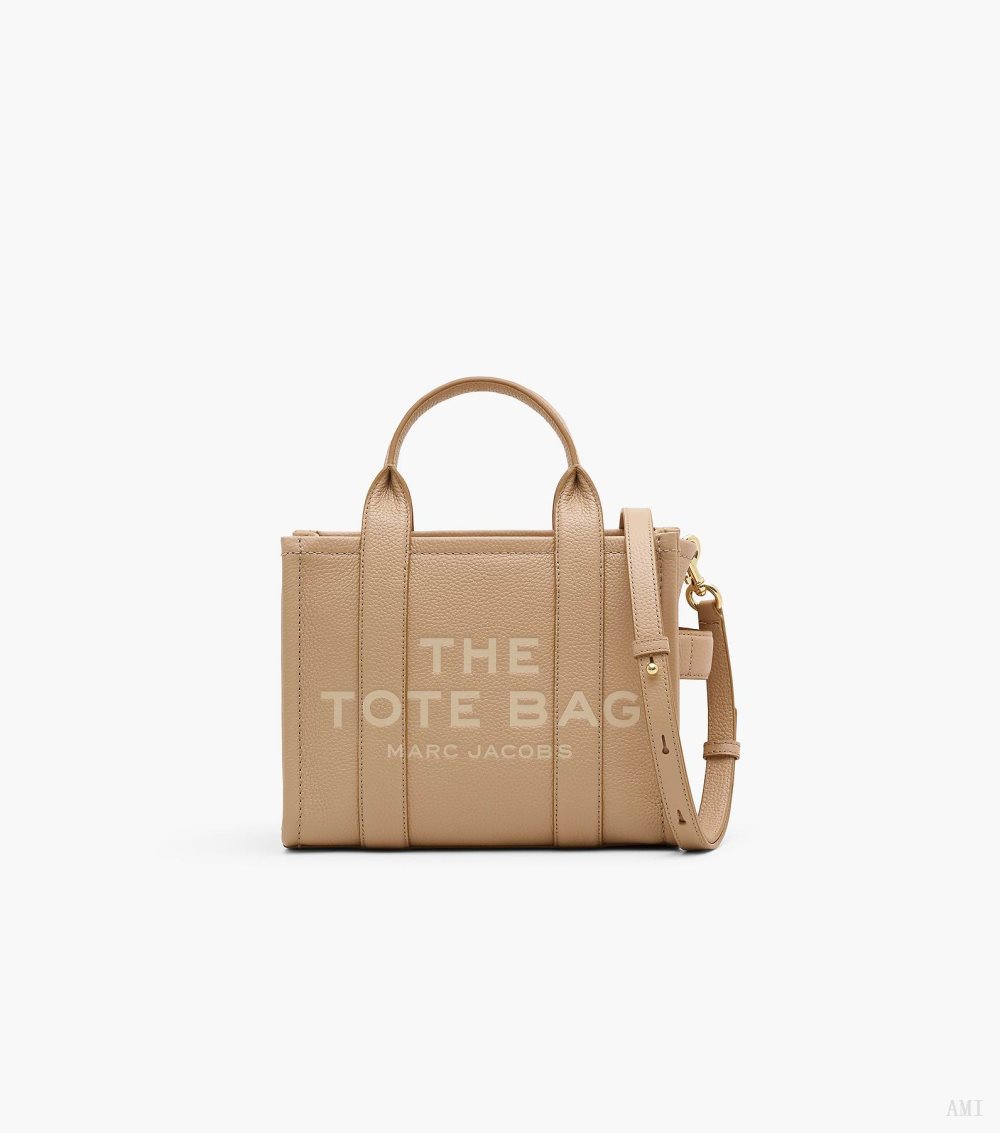 The Leather Small Tote Bag - Camel