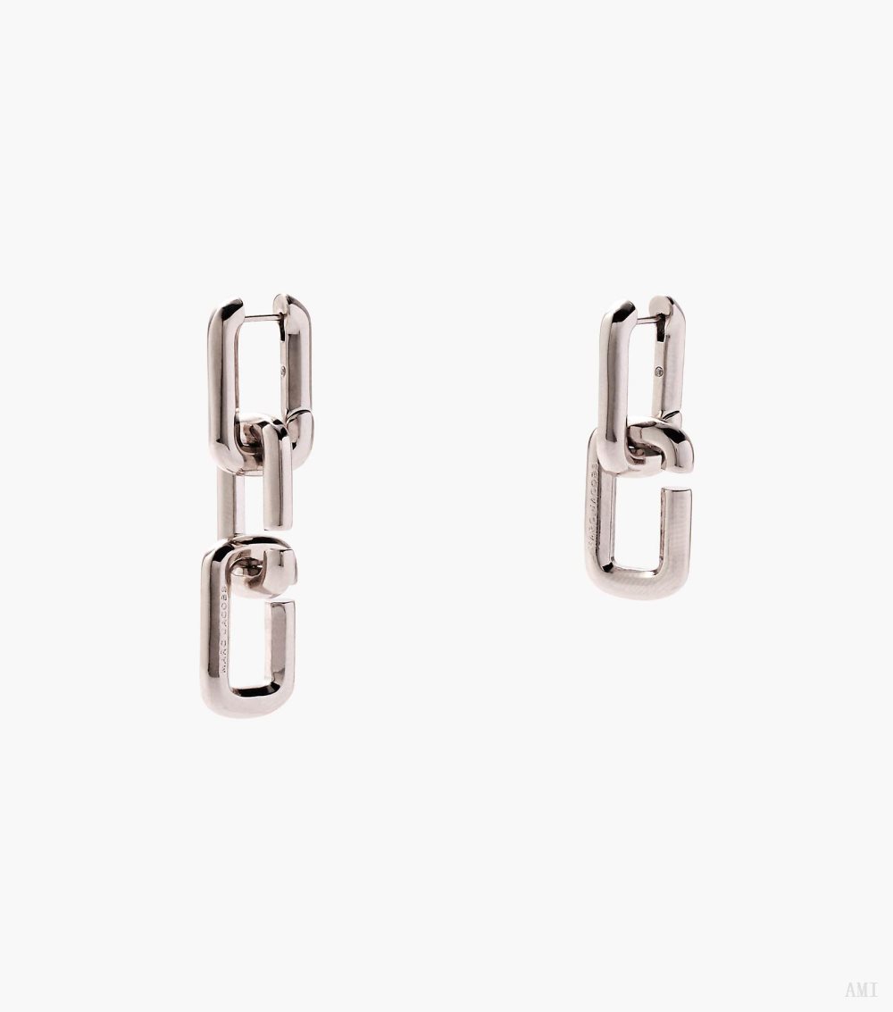 The J Marc Chain Link Earrings - Silver