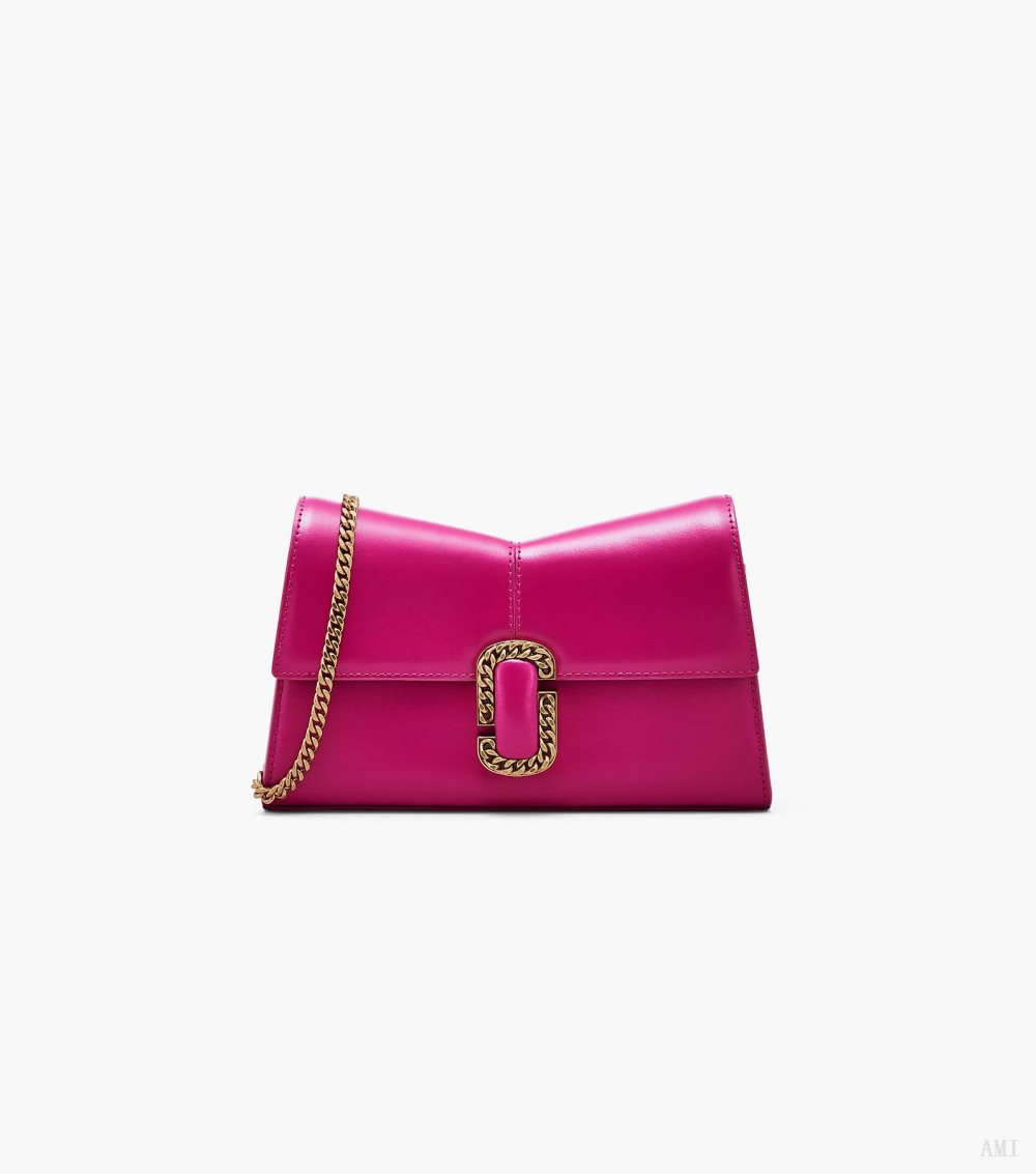 The St. Marc Chain Wallet - Lipstick Pink