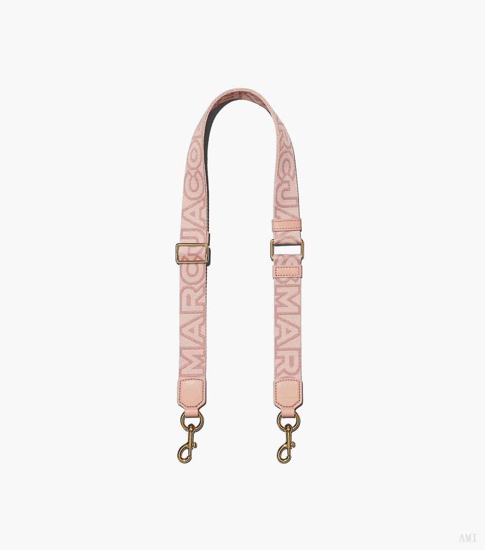 The Thin Outline Logo Webbing Strap - Rose Multi