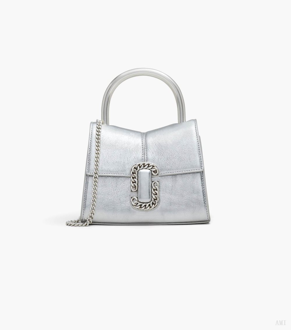 The Metallic St. Marc Mini Top Handle - Silver