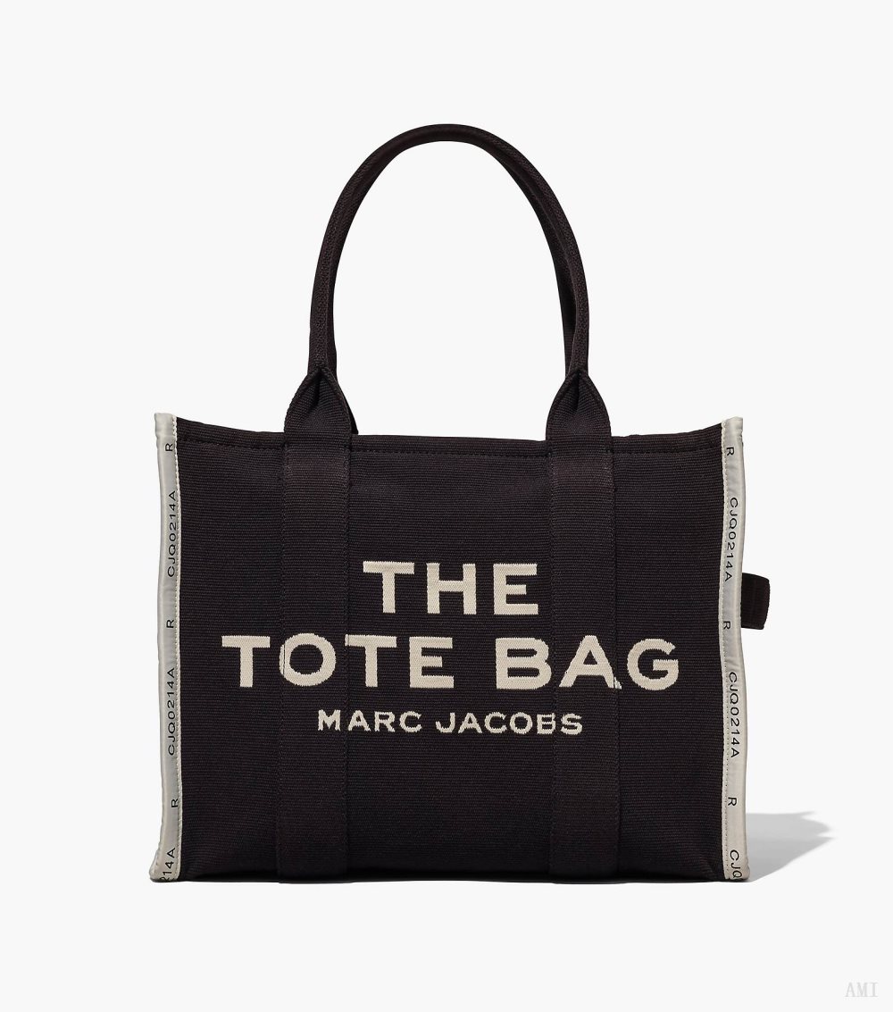 The Jacquard Large Tote Bag - Black
