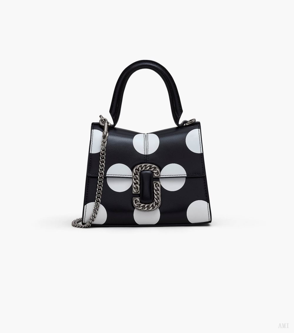 The Spots St. Marc Mini Top Handle - Black/White