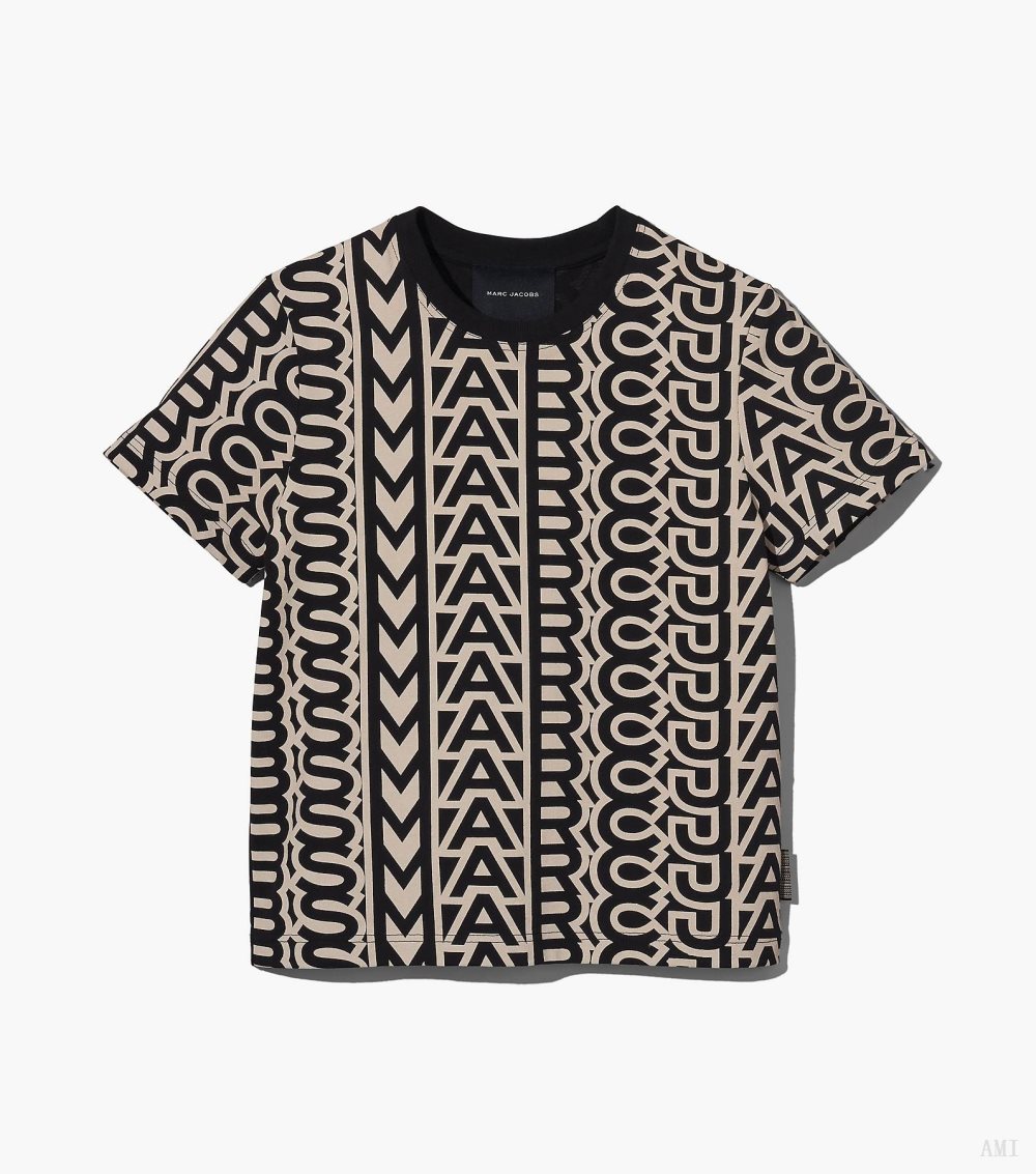 The Monogram Baby Tee - Black/Ivory