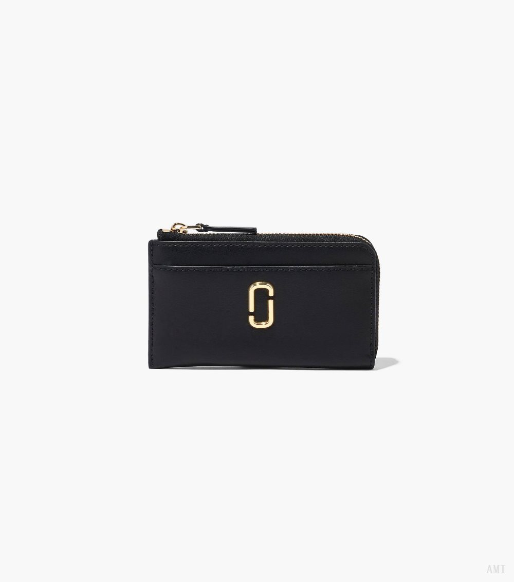 The J Marc Top Zip Multi Wallet - Black