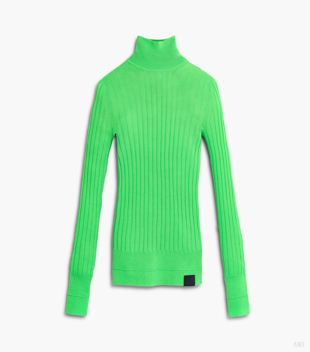 The Lightweight Ribbed Turtleneck - Apple