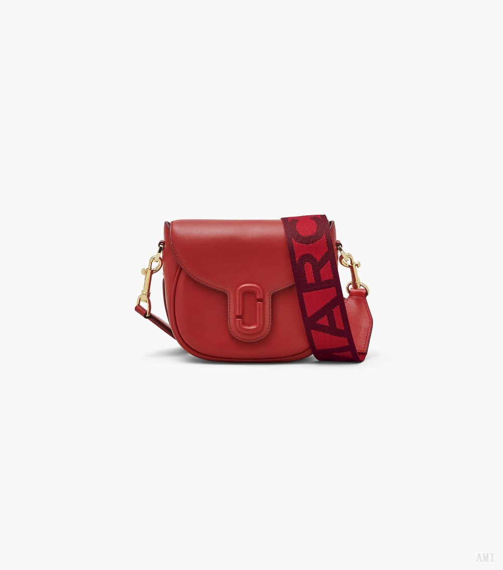 The J Marc Small Saddle Bag - True Red