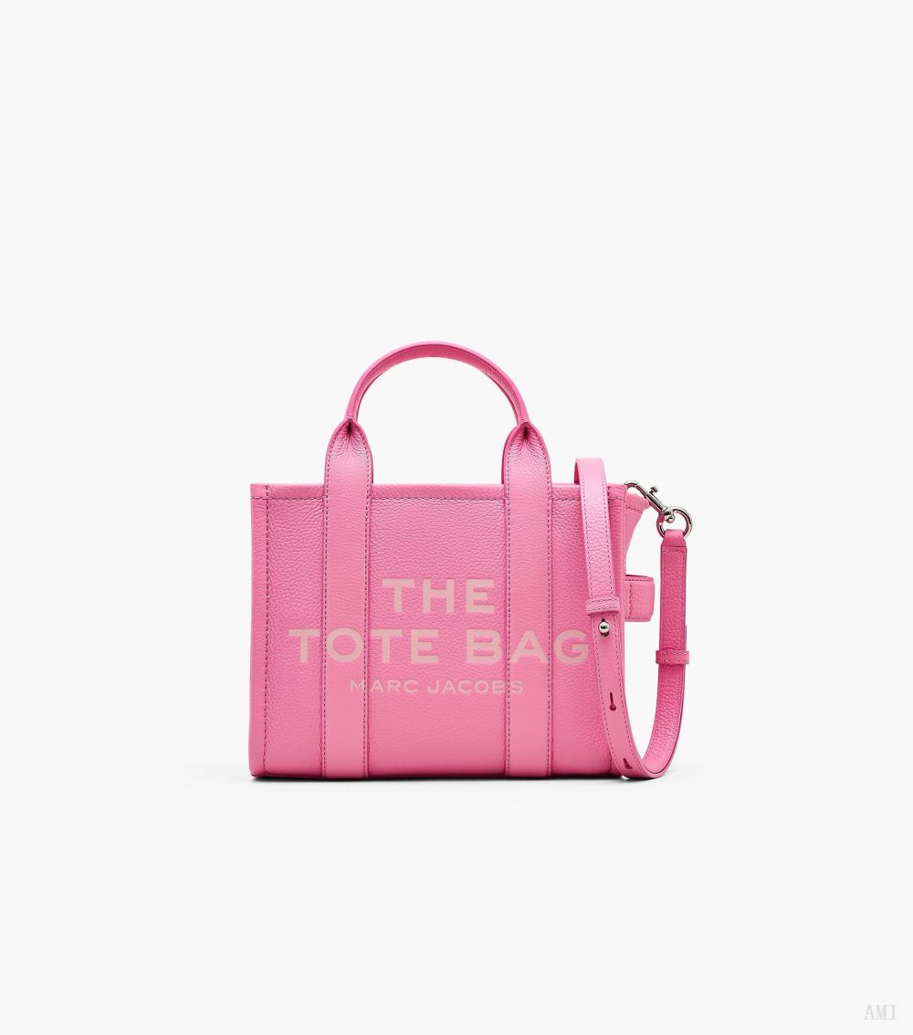 The Leather Small Tote Bag - Petal Pink