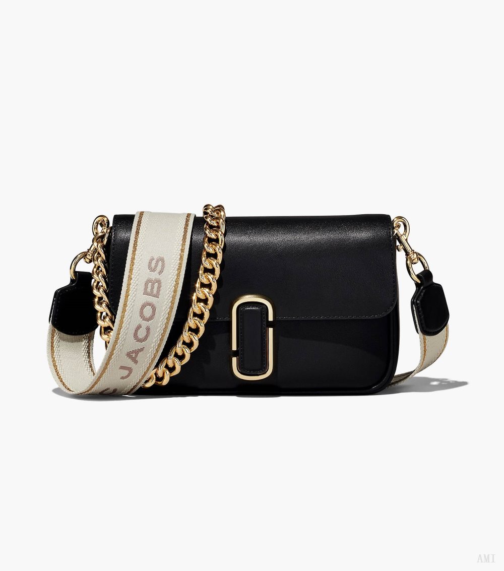 The J Marc Soft Shoulder Bag - Black