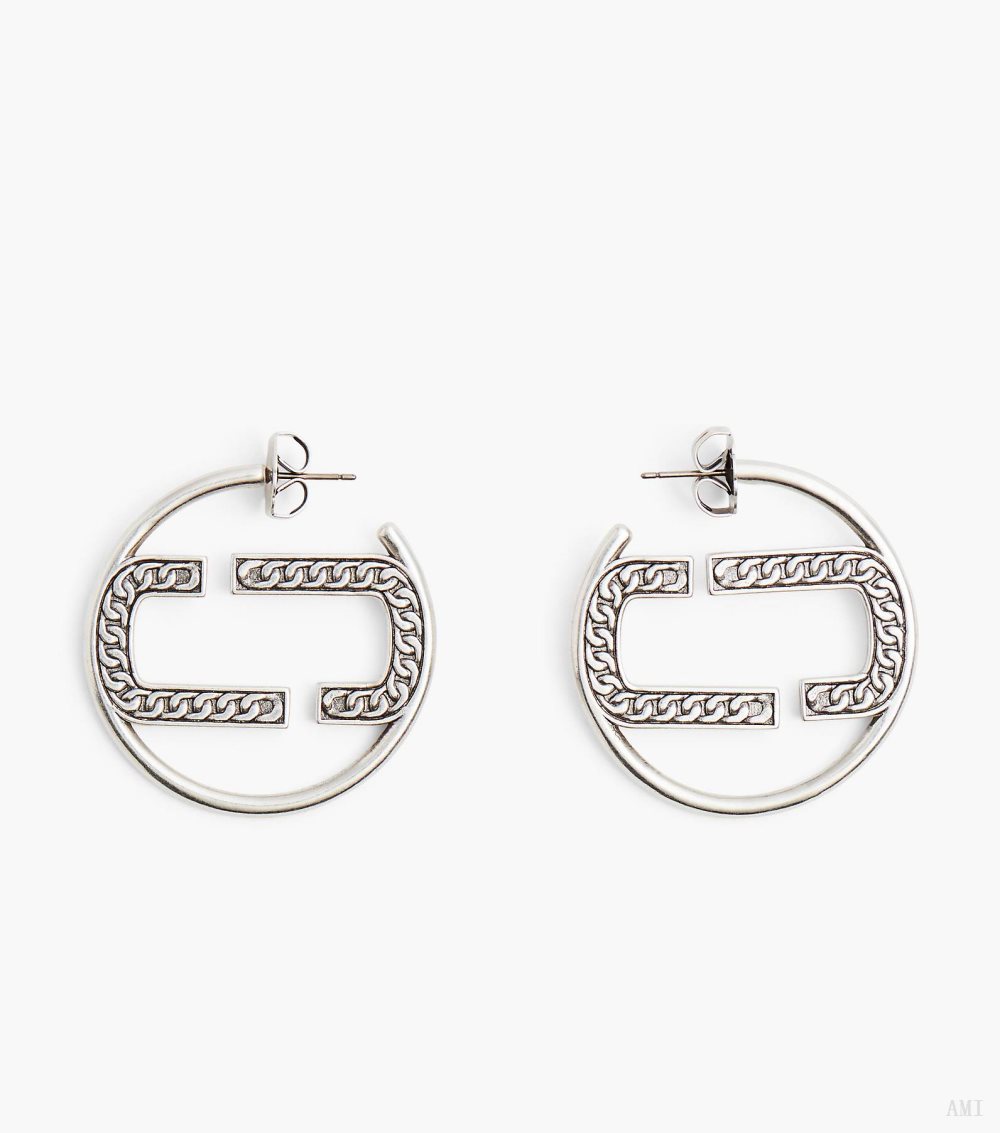 The St. Marc Hoops - Light Antique Silver