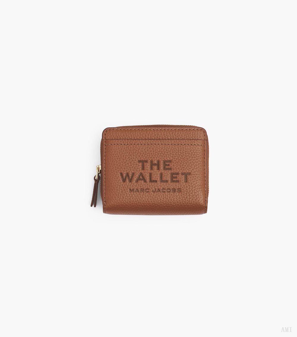 The Leather Mini Compact Wallet - Argan Oil